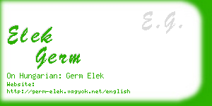 elek germ business card